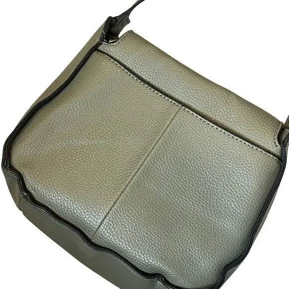 Steve Madden Turn-Lock Quilted Olive Green Shoulder Bag - Picture 4 of 9